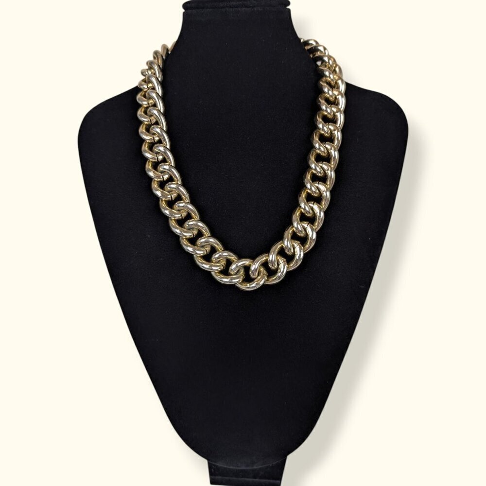 Gold Tone Chunky Chain Necklace